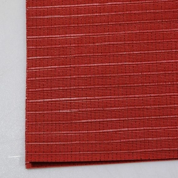Set of 6 Red Polyester Placemats 13x19 inches - Picture 4 of 9